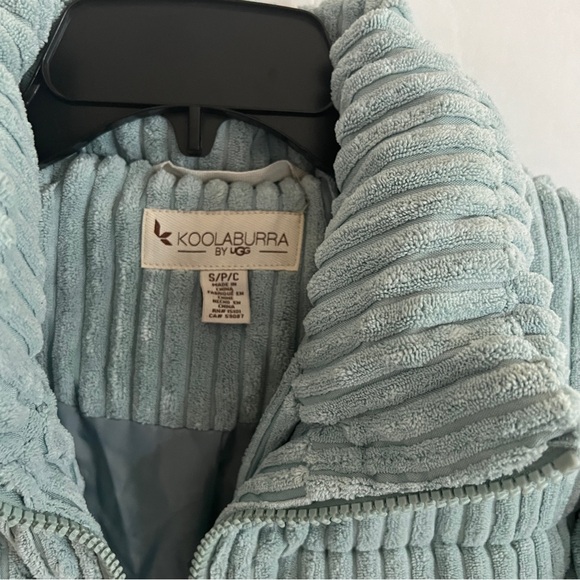 NWT Koolaburra By UGG Coat Corduroy Puffer Jacket Womens Small S Mint Green NEW - Picture 2 of 16